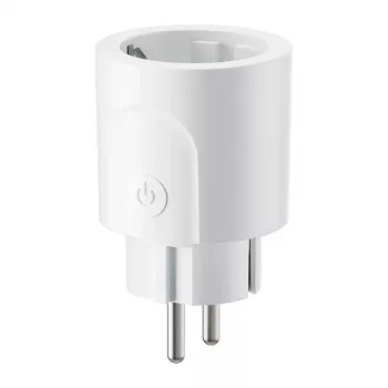 Priză inteligentă SwitchBot Plug Mini (EU), Matter over Wi-Fi, Bluetooth, monitorizare consum energie, alb