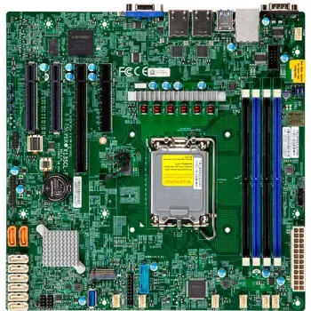 Super Micro SUPERMICRO X13SCL-F - Placă de bază - micro ATX - socket LGA1700 - chipset C262 - 2 x Gigabit LAN - grafică integrată (MBD-X13SCL-F-B)
