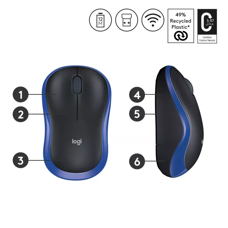Mouse Logitech Wireless Mouse albastru 910-002239