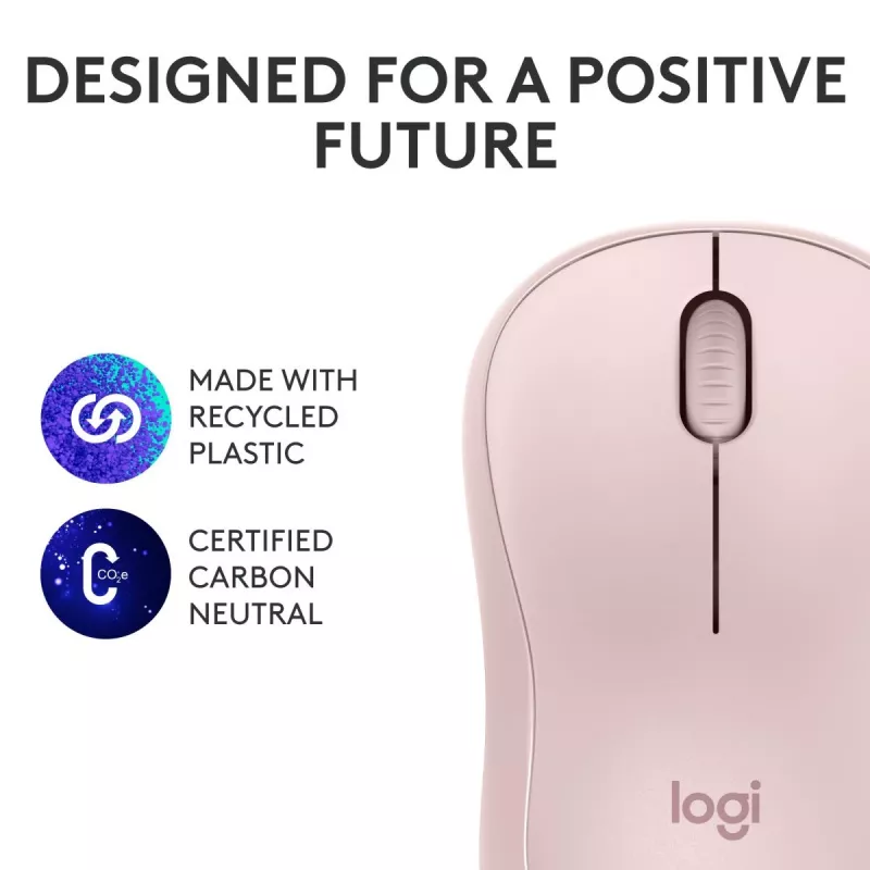Mouse silențios LOGITECH M240 - Bluetooth - roz