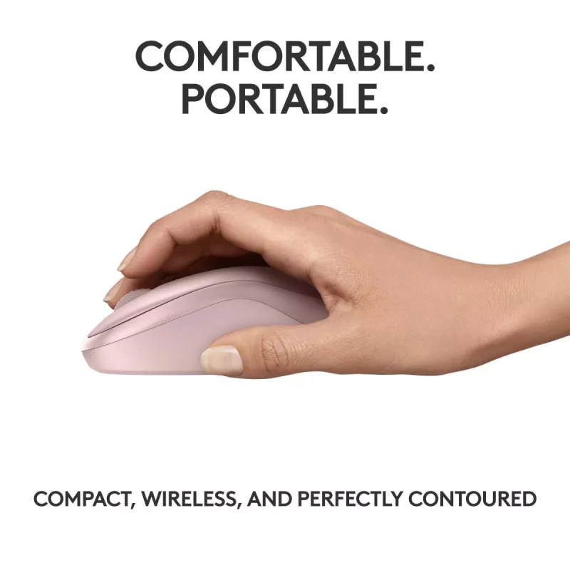 Mouse silențios LOGITECH M240 - Bluetooth - roz