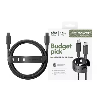 Cablu USB-C la USB-C PanzerGlass empower™ by ® Racing 60W USB 2.0 1,2 m Space Black