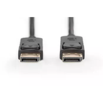 DIGITUS DisplayPort connection cable, DP M/M, 3m w/interlock, Ultra HD 4K, black