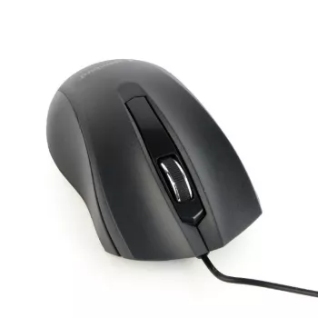 Mouse optic cu fir ambidextru Gembird MUS-3B-01 — USB Type-A, 1000 DPI, 3 butoane, negru