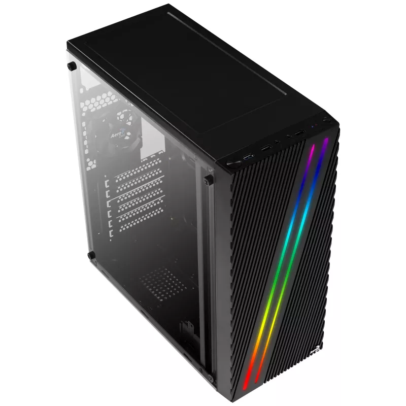 Carcasă Aerocool Streak Midi Tower neagră