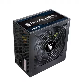 Zalman ZM500-TXII V2 MegaMax PC Power Supply 500 W, 80 PLUS Standard EU, Active PFC, 20+4 pin ATX, 12 cm fan, Black