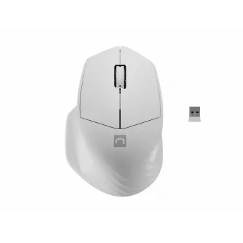 Mouse optic wireless Bluetooth NATEC Siskin 2 — 1600 DPI, Bluetooth 5.0, pentru dreptaci, alb