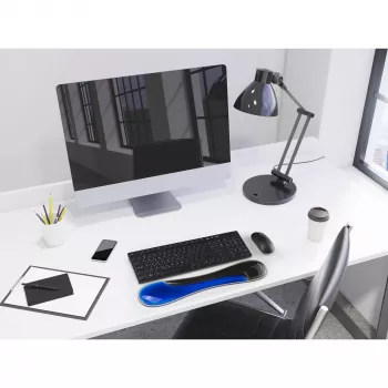 Suport de încheietură pentru tastatură Kensington K62441WW Slim Duo Gel, 490 x 95 x 18 mm, albastru