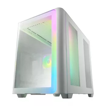 Carcasă FSP M580-WA Midi Tower mITX, mATX albă ARGB, Midi Tower, PC, albă, ATX, micro ATX, Mini-ITX, sticlă, SPCC, Gaming