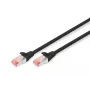 Cablu patch DIGITUS - CAT6 - S/FTP - cu protecție anti-agățare a clemei - Cu - 10m - negru