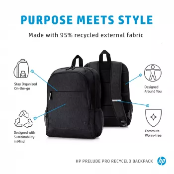 Rucsac HP Prelude Pro 15.6 inch din material reciclat, rucsac, 39,6 cm (15,6 inch), 480 g