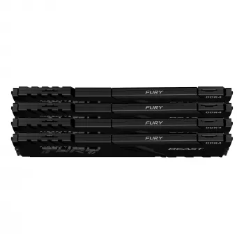 Kingston Technology FURY Beast 128 GB 3600MT/s DDR4 CL18 DIMM (Kit of 4) negru