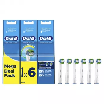 Cap de periuță Oral-B Precision Clean 80339528, 6 buc., alb