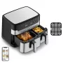 Friteuză cu aer cald Tefal Dual Easy Fry & Grill EY905D Double 8,3 L, autonomă, 2700 W, oțel inoxidabil