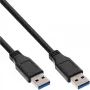 Cablu InLine USB 3.2 Gen.1 Type A tată / A tată, negru, 5m