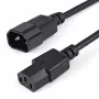 StarTech.com Cablu prelungitor de alimentare 1m, C14 la C13, 10A 125V, 18AWG, cablu prelungitor de alimentare pentru computer, cablu prelungitor AC IEC-320-C14 la IEC-320-C13 pentru surse de alimentare, listat UL