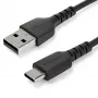 StarTech.com Cablu de încărcare USB-A la USB-C de 1 m – cablu robust de încărcare rapidă și sincronizare USB 2.0 la USB Type-C – manta TPE rezistentă, fibră de aramidă M/M 3A negru – Samsung S10, iPad Pro, Pixel