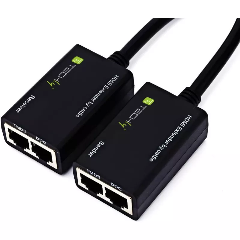 Amplificator Techly HDMI Cat 5e / 6 Compact 30m IDATA EXT-E30D