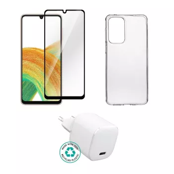 eSTUFF ES-KIT-SAMGALA335G Kit for Samsung Galaxy A33 5G, Charger, Cover, Glass