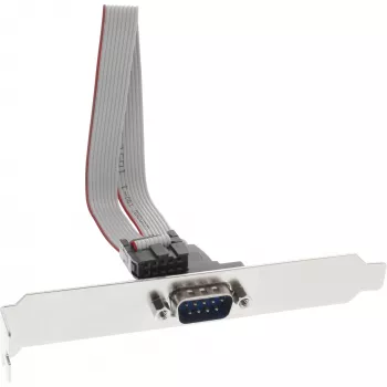 InLine Serial slot bracket, 9-pin male to 10-pin internal connector 1:1, 0.25m