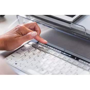 BakkerElkhuizen S-board 840 US Qwerty, Tenkeyless (80 - 87%), Wired, USB, Scissor key switch, QWERTY, Light grey, White