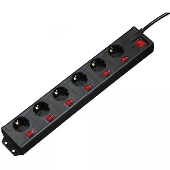 Prelungitor Hama 00137259 1,4 m 6 prize AC interior negru