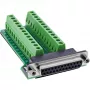 Conector de fir InLine 92502E bloc de borne / D-Sub 25 verde