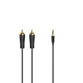 Cablu audio Hama 00205260 1,5 m 3,5 mm 2 x RCA negru