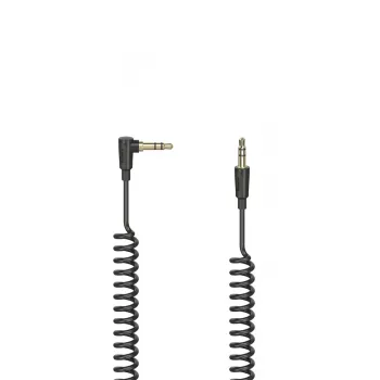 Cablu audio Hama Flexi-Slim 0,75 m 3,5 mm negru tată-tată aurit