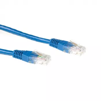 Cablu patch ACT albastru 5 metri U/UTP CAT6A cu conectori RJ45