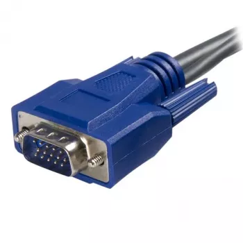 Cablu KVM StarTech.com USB VGA 2 în 1 ultra-subțire de 1,8 m, negru, VGA, USB A + VGA, tată/tată, 189 g