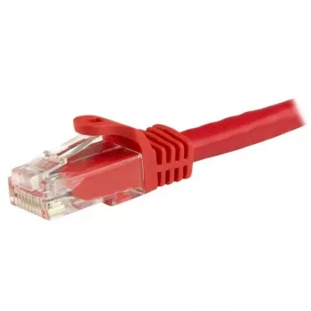 StarTech.com Cablu Ethernet CAT6 15m - Roșu CAT 6 Gigabit Ethernet - 250MHz 100W PoE RJ45 UTP rețea/patch cord fără agățare cu protecție la îndoire, testat individual