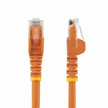 StarTech.com Cablu Ethernet CAT6 de 3 m - Cablu Gigabit Ethernet CAT 6 portocaliu - 250MHz 100W PoE RJ45 UTP rețea/patch fără agățare cu relief de tensiune testat individual