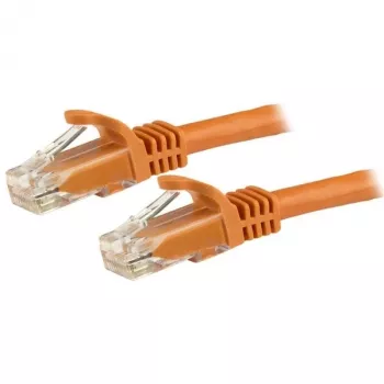 StarTech.com Cablu Ethernet CAT6 1m - Cablu Gigabit Ethernet CAT 6 portocaliu - 250MHz 100W PoE RJ45 UTP rețea/patch fără agățare cu relief de tensiune testat individual