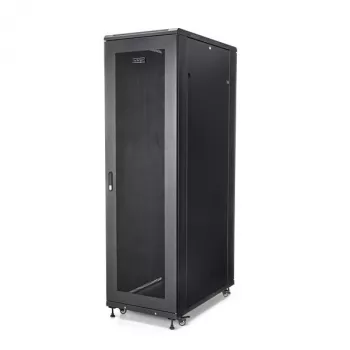 Dulap rack de server 4 stâlpi 42U StarTech.com, dulap rack de date de 19 inch pentru montarea echipamentelor PC / AV / IT, carcasă rack de server cu roți, stocare industrială de rețea de dimensiuni complete