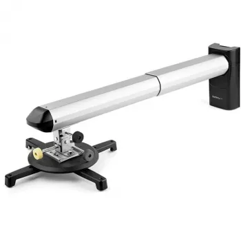 StarTech.com Suport de perete universal pentru proiector - suport pentru proiector compatibil cu proiectoare cu distanță scurtă și ultra-scurtă de până la 15 kg - înclinare/rotire/orientare - distanță reglabilă față de perete de la 42 cm la 70,5 cm - TAA