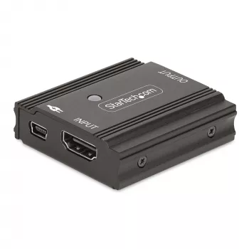 StarTech.com Amplificator de semnal HDMI 8K 60Hz de 10m (33ft), repetitor inline HDMI 2.1 activ și amplificator de semnal video până la 8K 60Hz/4K 144Hz, prelungitor compact de cablu HDMI - Extensie semnal HDMI