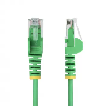 StarTech.com Cablu Ethernet CAT6 slim verde de 2 m, snagless, 100W PoE, UTP, LSZH, fir din cupru pur 28AWG, cablu patch de rețea RJ45 slim cu protecție la întindere, testat individual