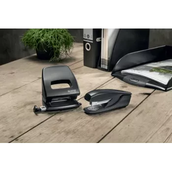 Leitz NeXXt Recycle Hole Punch, 30 sheets, Black, Plastic, 8 cm, 5.5 mm, A6