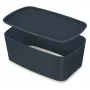 Cutie de depozitare Leitz MyBox Cosy Small cu capac, cutie de depozitare, gri, dreptunghiulară, plastic, monocrom, interior