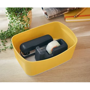 Leitz MyBox Cosy Storage Tray, Storage tray, Yellow, Rectangular, Plastic, Monochromatic, 246 mm