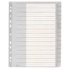 Index cu file Leitz 12760000, index cu file albe, plastic, gri