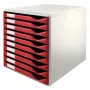 Cutie de depozitare Leitz 52810028, polistiren, bordeaux, gri
