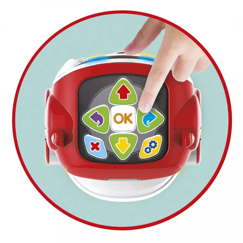 Clementoni DOC - Robot educațional vorbitor, robot programabil, 5 ani, roșu, alb