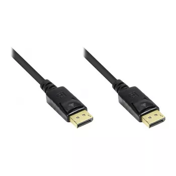 Cablu de conectare Good Connections DisplayPort 1.2 - tată inclusiv protecție de blocare - aurit - negru - 7,5m