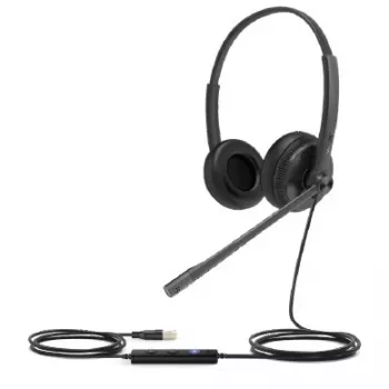 Yealink UH34 Lite Dual UC - Căști - on-ear - cu fir - USB - negru - pentru Yealink SIP-T43, T46, T48, T53, T54, T57, VP59, T58, VP59