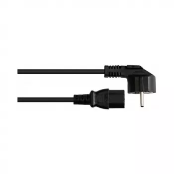 Cablu de alimentare ștecher Schuko Type E+F (CEE 7/7, în unghi) la C13 (drept), negru, 1,50 mm², 7,5 (P0130-S075)