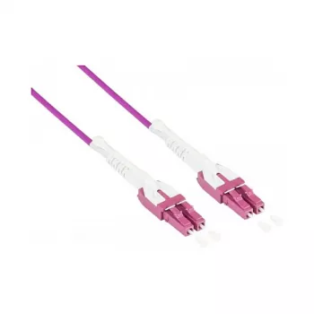 Cablu de fibră optică Alcasa LW-U820LC4 20 m 2x LC OM4 violet (LW-U820LC4)
