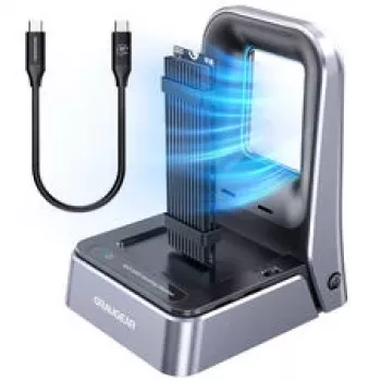 Stație de andocare GrauGear G-M2DK2-20G pentru SSD M.2 NVMe și M.2 NGFF (SATA), USB 3.2