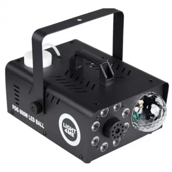 LIGHT4ME FOG 600W LED BALL - Mașină de fum, efect de iluminare cu fum/minge disco, telecomandă wireless